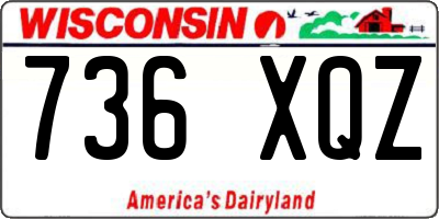 WI license plate 736XQZ