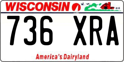 WI license plate 736XRA