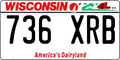 WI license plate 736XRB