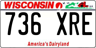 WI license plate 736XRE