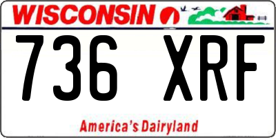 WI license plate 736XRF