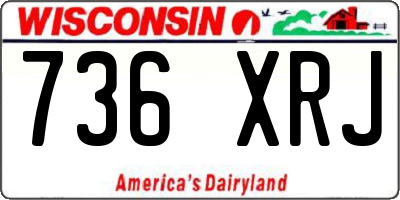 WI license plate 736XRJ