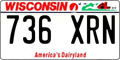WI license plate 736XRN