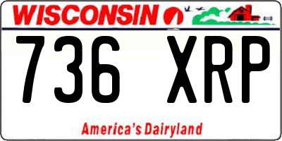 WI license plate 736XRP