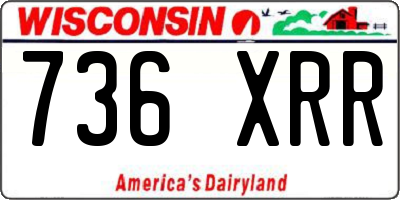 WI license plate 736XRR