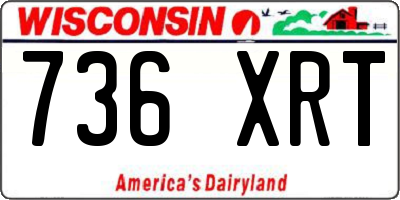 WI license plate 736XRT