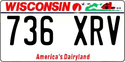 WI license plate 736XRV