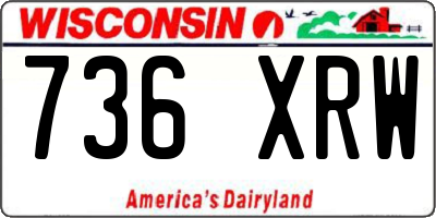 WI license plate 736XRW