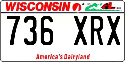 WI license plate 736XRX