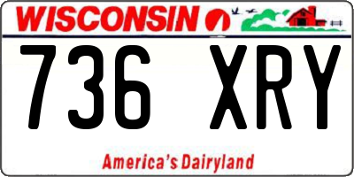 WI license plate 736XRY