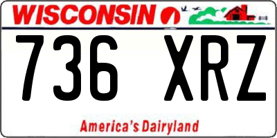 WI license plate 736XRZ
