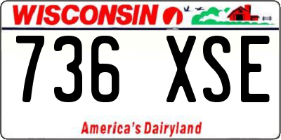 WI license plate 736XSE