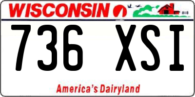 WI license plate 736XSI