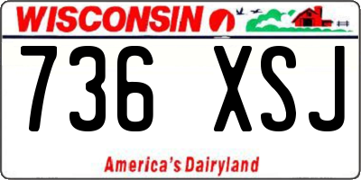 WI license plate 736XSJ