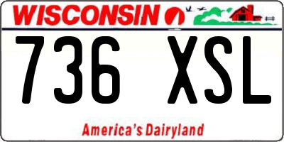 WI license plate 736XSL