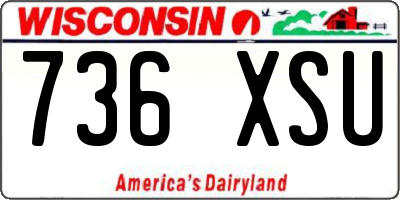 WI license plate 736XSU