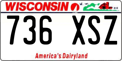 WI license plate 736XSZ
