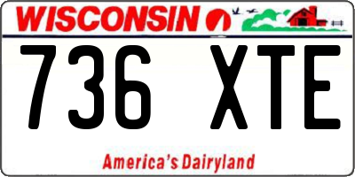 WI license plate 736XTE