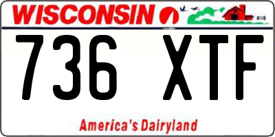 WI license plate 736XTF