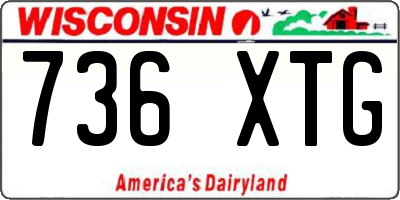 WI license plate 736XTG