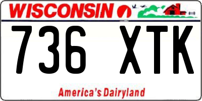 WI license plate 736XTK