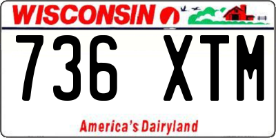 WI license plate 736XTM
