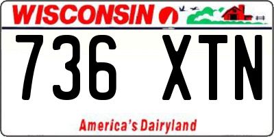 WI license plate 736XTN