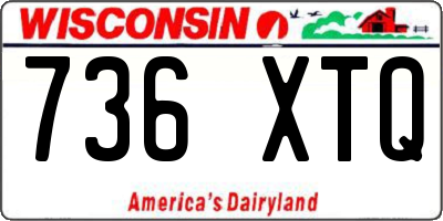 WI license plate 736XTQ