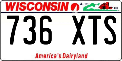 WI license plate 736XTS