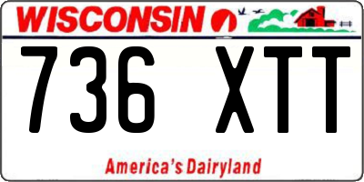 WI license plate 736XTT