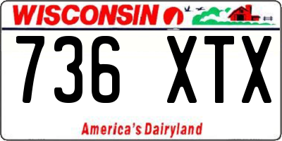 WI license plate 736XTX
