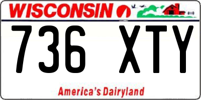 WI license plate 736XTY