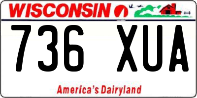 WI license plate 736XUA