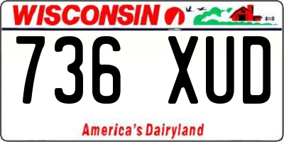 WI license plate 736XUD