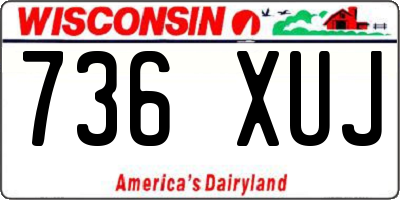WI license plate 736XUJ