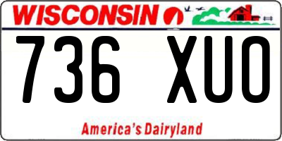 WI license plate 736XUO
