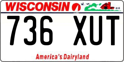 WI license plate 736XUT