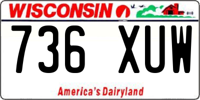 WI license plate 736XUW