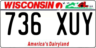 WI license plate 736XUY