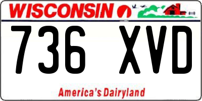 WI license plate 736XVD