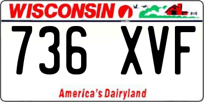 WI license plate 736XVF