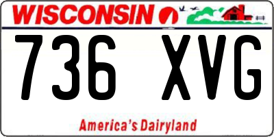 WI license plate 736XVG
