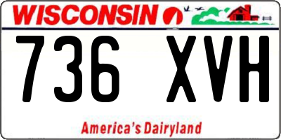 WI license plate 736XVH