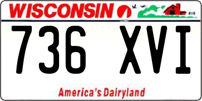WI license plate 736XVI