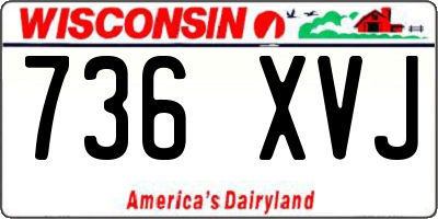 WI license plate 736XVJ