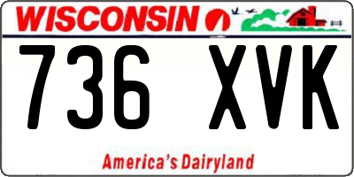 WI license plate 736XVK
