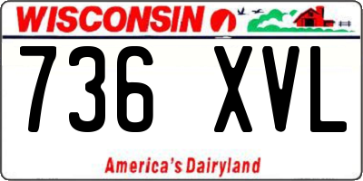 WI license plate 736XVL