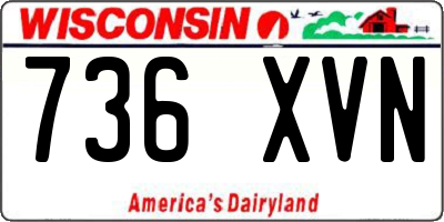 WI license plate 736XVN