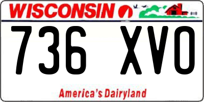 WI license plate 736XVO