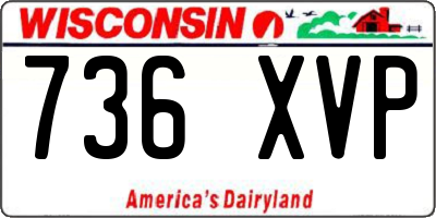 WI license plate 736XVP